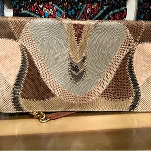 Vintage leather patchwork clutch estate purchase